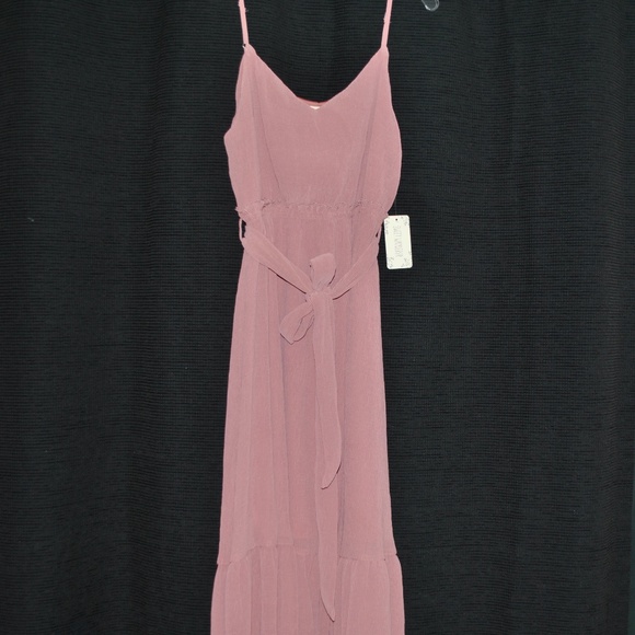 NWOT Sweet Wanderer Rose Pink Boho Maxi Dress - Picture 2 of 5